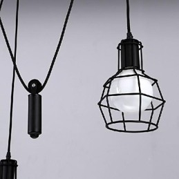 Lanterne traditionnelle classique vintage rétro style campagnard mini peinture suspension en métal salle à manger