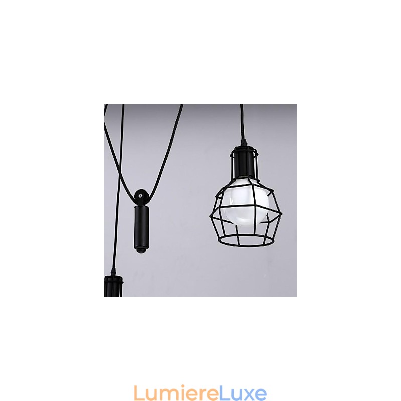 Lanterne traditionnelle classique vintage rétro style campagnard mini peinture suspension en métal salle à manger
