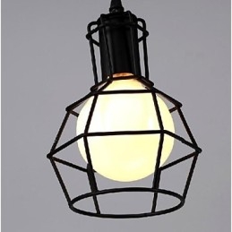 Lanterne traditionnelle classique vintage rétro style campagnard mini peinture suspension en métal salle à manger