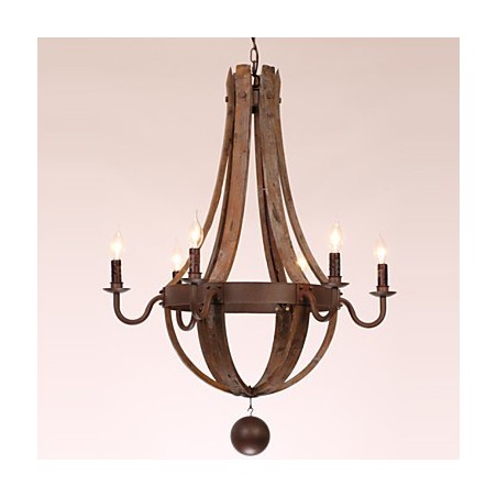 Lustre 6 lumières Vintage Rétro Country Living Dining Garage Métal Lustre 6 lumières Vintage Rétro Country Living Dining Garage Métal