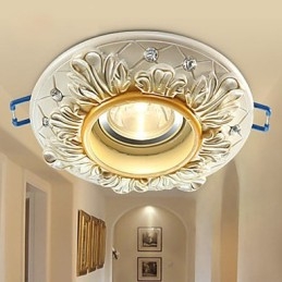 Lampe de plafond tubulaire de style rural européen 10 x 3,5 cm, lampe à dôme absorbante
