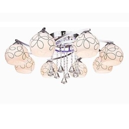 Lustre Moderne Cristal Living 8 lumières