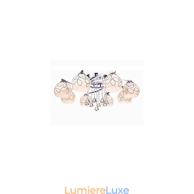 Lustre Moderne Cristal Living 8 lumières