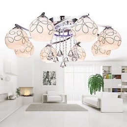 Lustre Moderne Cristal Living 8 lumières