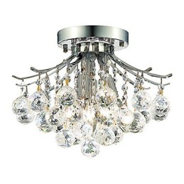 Plafonnier moderne à 3 lumières avec perles de cristal