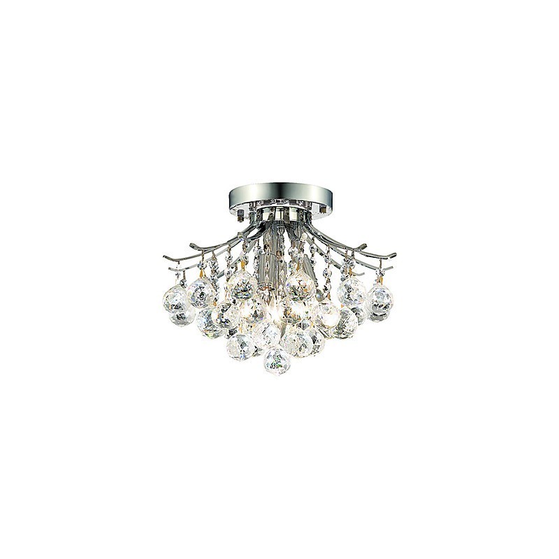 Plafonnier moderne à 3 lumières avec perles de cristal