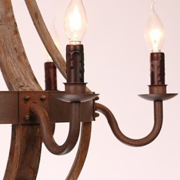 Lustre 6 lumières Vintage Rétro Country Living Dining Garage Métal