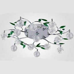 Plafonnier en cristal vert rond Air Lights lampe lampe fer