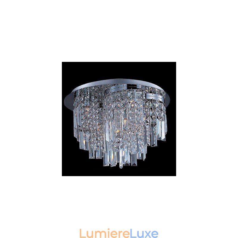 Plafonnier semi-encastré avec 10 lumières
