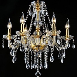 Lustre en cristal électrolytique moderne, contemporain, traditionnel et classique
