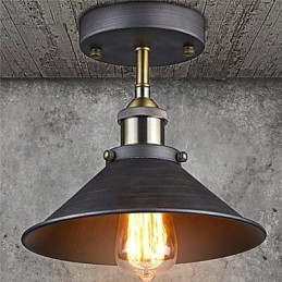 Plafonnier vintage Mini Edison 1 lumière en métal encastré