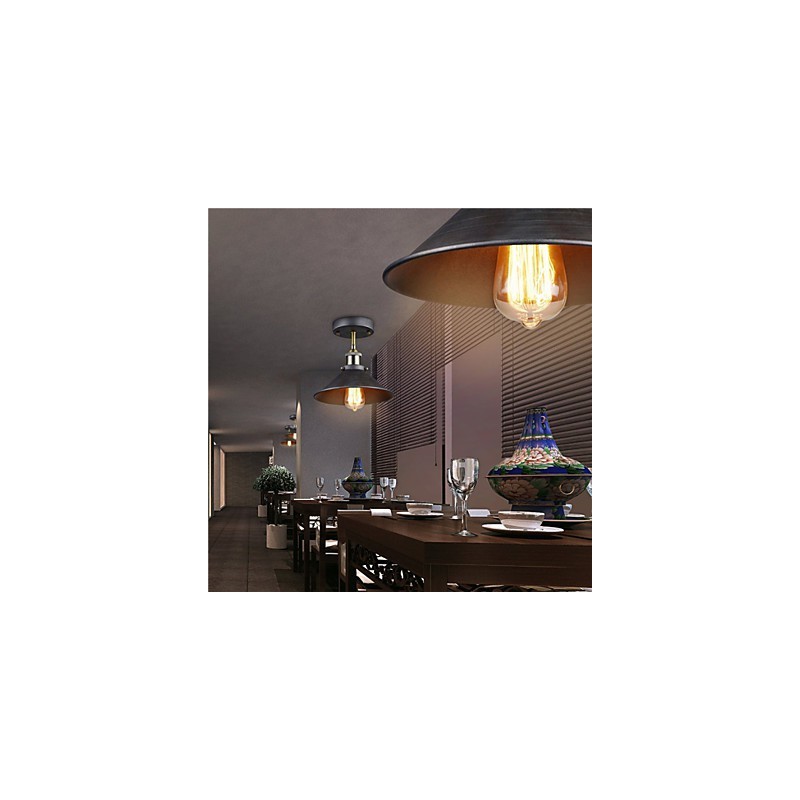Plafonnier vintage Mini Edison 1 lumière en métal encastré
