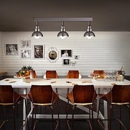 Plafonnier Trinal en verre blanc avec cadre en aluminium, design moderne et tendance