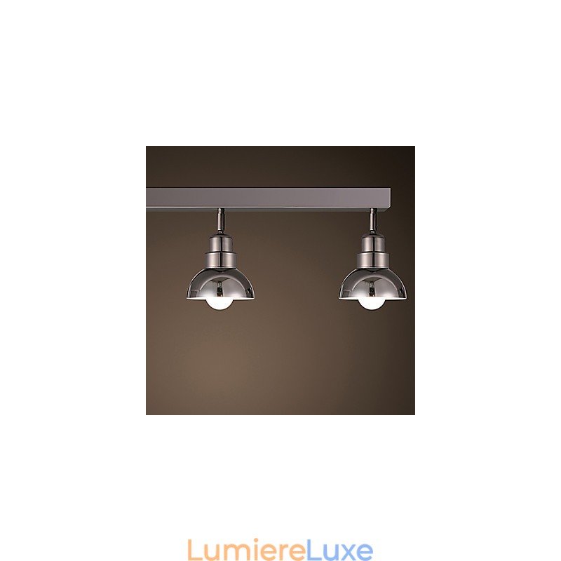 Plafonnier Trinal en verre blanc avec cadre en aluminium, design moderne et tendance