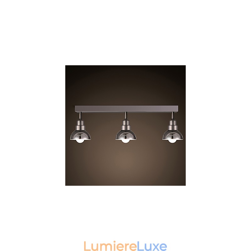 Plafonnier Trinal en verre blanc avec cadre en aluminium, design moderne et tendance