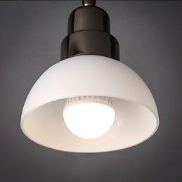 Plafonnier Trinal en verre blanc avec cadre en aluminium, design moderne et tendance