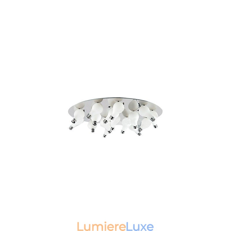 Plafonnier moderne à 12 lumières en forme de rond (culot d'ampoule G4)