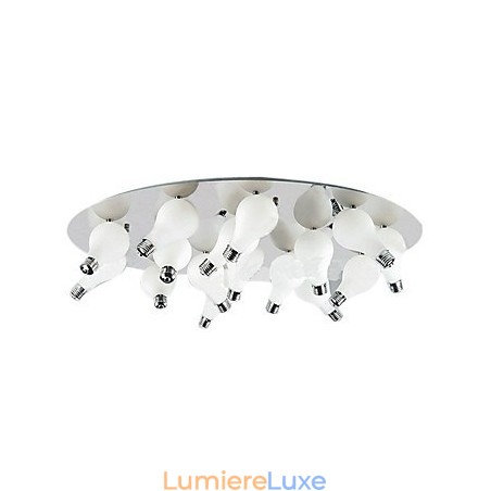 Plafonnier moderne à 12 lumières en forme de rond (culot d'ampoule G4) Plafonnier moderne à 12 lumières en forme de rond (culot d'ampoule G4)