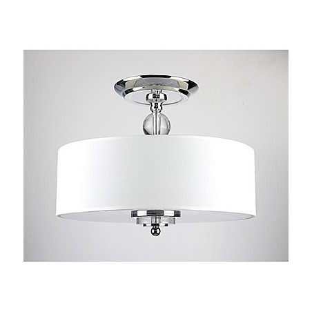 Plafonnier élégant en cristal avec 6 lumières dans un abat-jour cylindrique Plafonnier élégant en cristal avec 6 lumières dans un abat-jour cylindrique