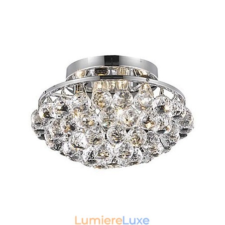 Plafonnier moderne à 4 lampes avec gouttes de cristal en forme de cercle Plafonnier moderne à 4 lampes avec gouttes de cristal en forme de cercle