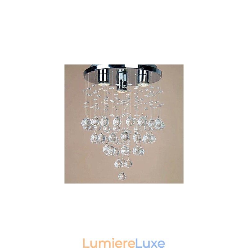 Plafonnier en cristal à 3 lumières