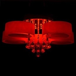 Plafonnier encastré avec télécommande en cristal inclus Moderne Contemporain
