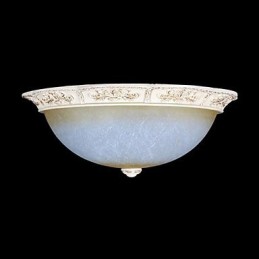 Plafonnier blanc en verre jaune blanc, motif sculpté en résine, style classique européen
