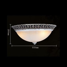 Plafonnier en résine marron foncé, motif sculpté, style européen classique