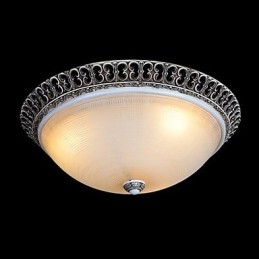 Plafonnier en résine marron foncé, motif sculpté, style européen classique