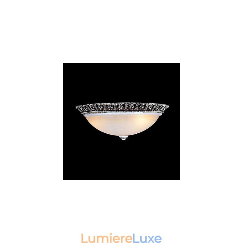 Plafonnier en résine marron foncé, motif sculpté, style européen classique