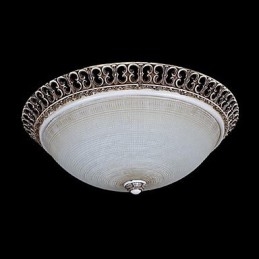 Plafonnier en résine marron foncé, motif sculpté, style européen classique