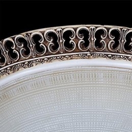 Plafonnier en résine marron foncé, motif sculpté, style européen classique