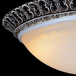 Plafonnier en résine marron foncé, motif sculpté, style européen classique