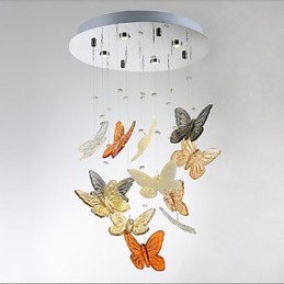 Lampe en cristal circulaire papillon Lampe en cristal 4