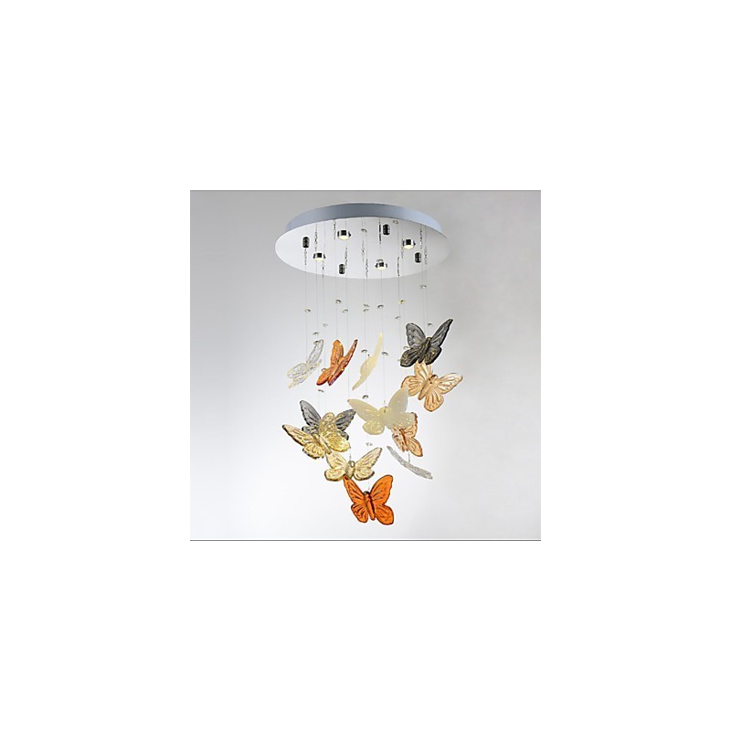 Lampe en cristal circulaire papillon Lampe en cristal 4