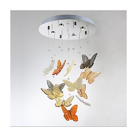 Lampe en cristal circulaire papillon Lampe en cristal 4 Lampe en cristal circulaire papillon Lampe en cristal 4