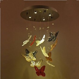 Lampe en cristal circulaire papillon Lampe en cristal 4
