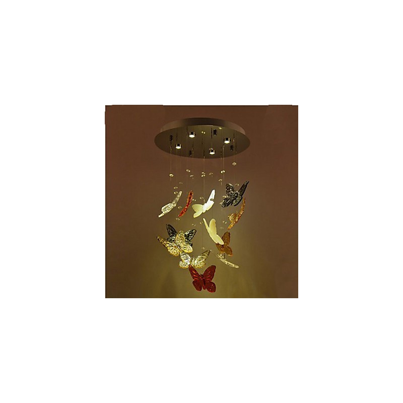 Lampe en cristal circulaire papillon Lampe en cristal 4