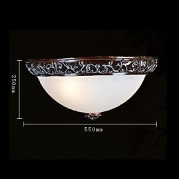 Plafonnier en verre, résine, sculpture argentée, style européen classique