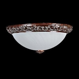 Plafonnier en verre, résine, sculpture argentée, style européen classique