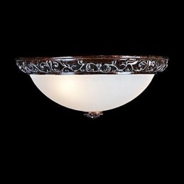 Plafonnier en verre, résine, sculpture argentée, style européen classique