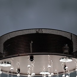 Plafonnier semi-encastré moderne avec abat-jour papillon à 3 lumières