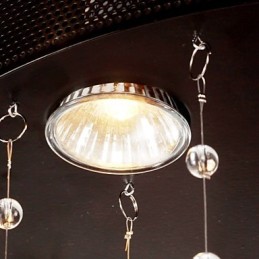 Plafonnier semi-encastré moderne avec abat-jour papillon à 3 lumières