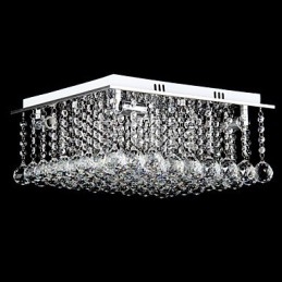 Plafonnier en métal électroplaqué cristal contemporain moderne