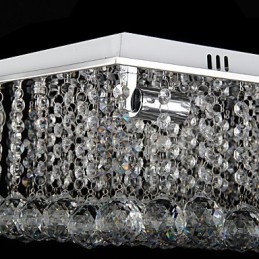 Plafonnier en métal électroplaqué cristal contemporain moderne