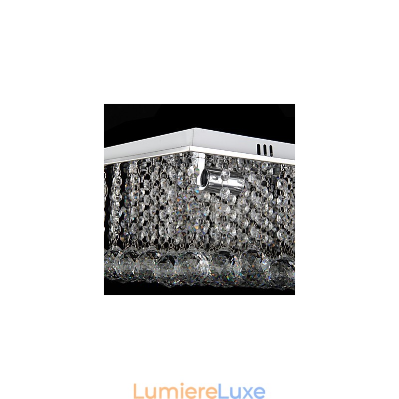 Plafonnier en métal électroplaqué cristal contemporain moderne