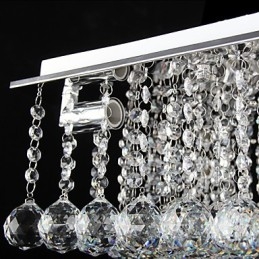 Plafonnier en métal électroplaqué cristal contemporain moderne