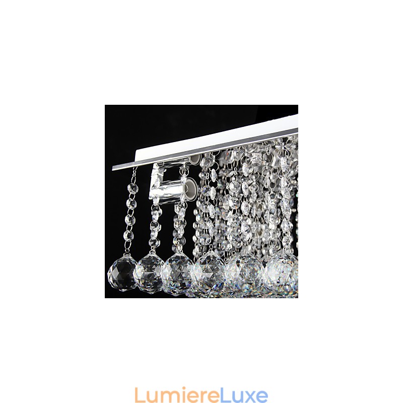 Plafonnier en métal électroplaqué cristal contemporain moderne