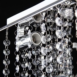 Plafonnier en métal électroplaqué cristal contemporain moderne