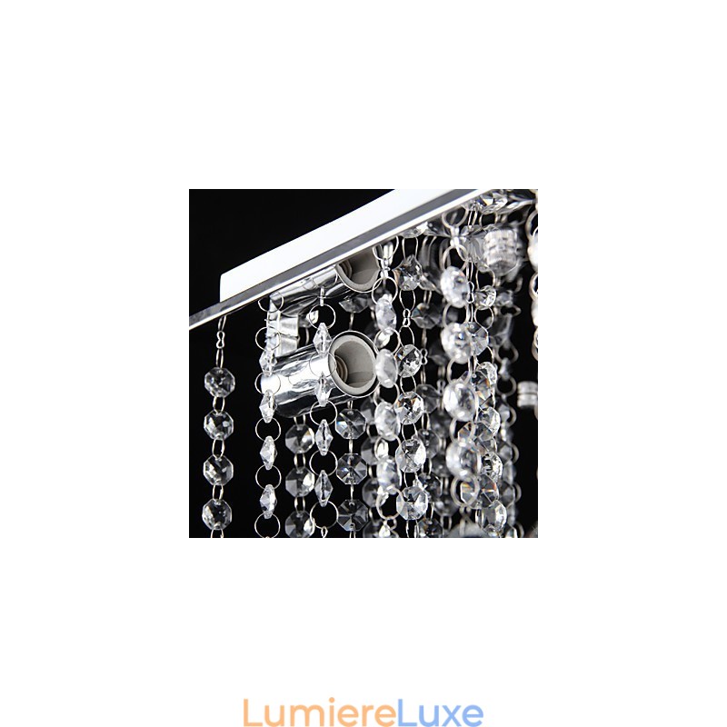 Plafonnier en métal électroplaqué cristal contemporain moderne